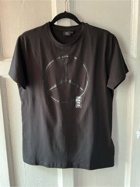 Black Mercedes Logo Graphic Tee - Men's Shirt